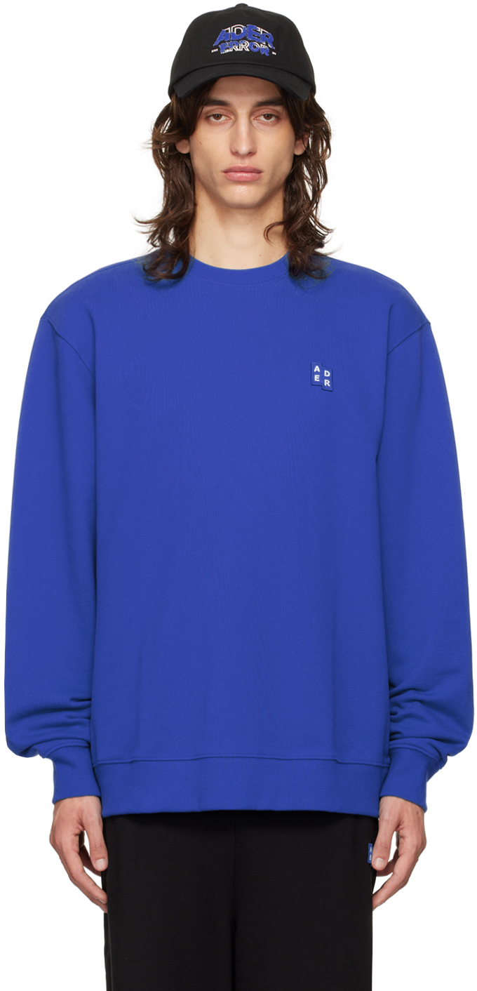 Shop Ader Error Blue Trs Tag 01 Sweatshirt In Z-blue