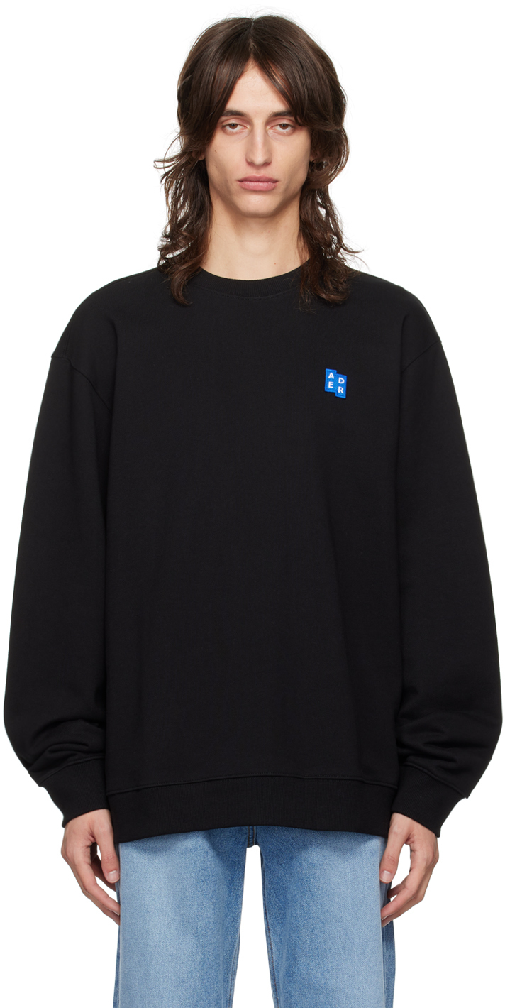 Ader Error Black Trs Tag Sweatshirt In Noir