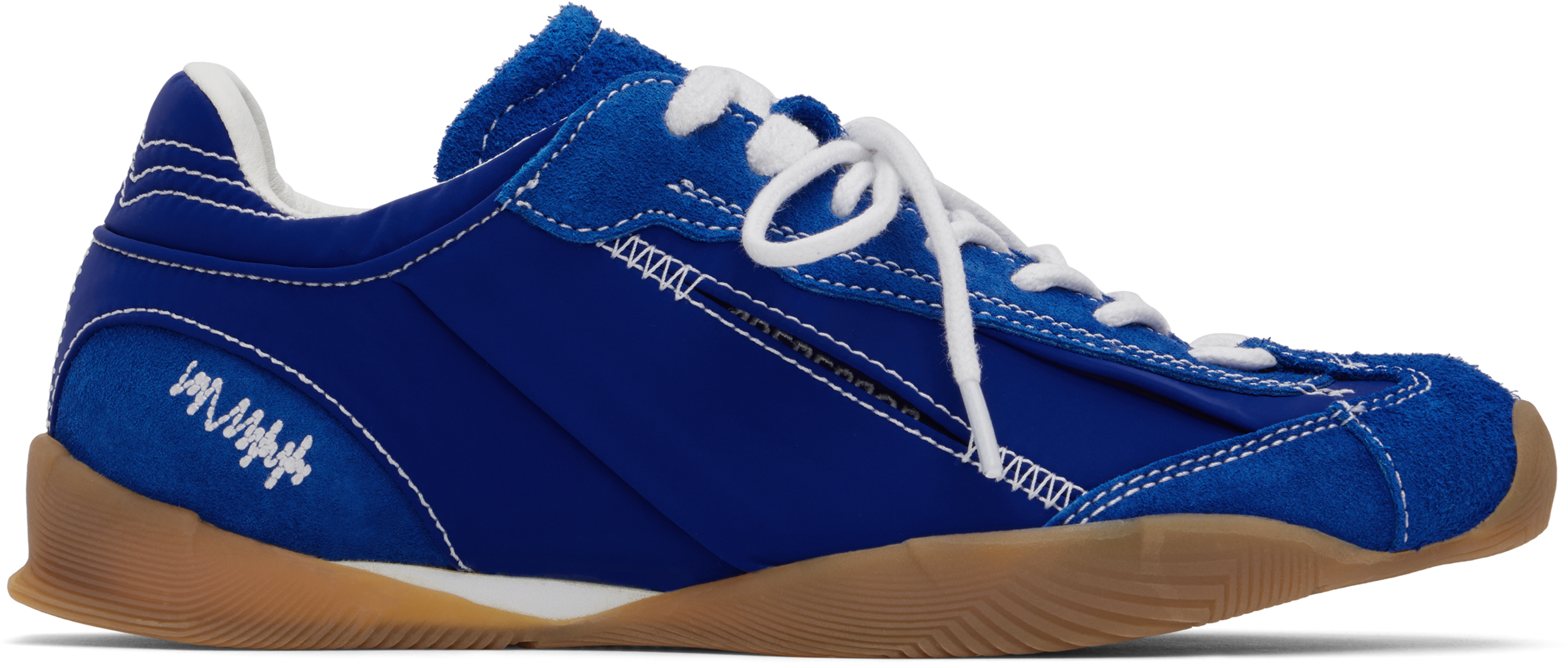 Shop Ader Error Blue Paneled Sneakers