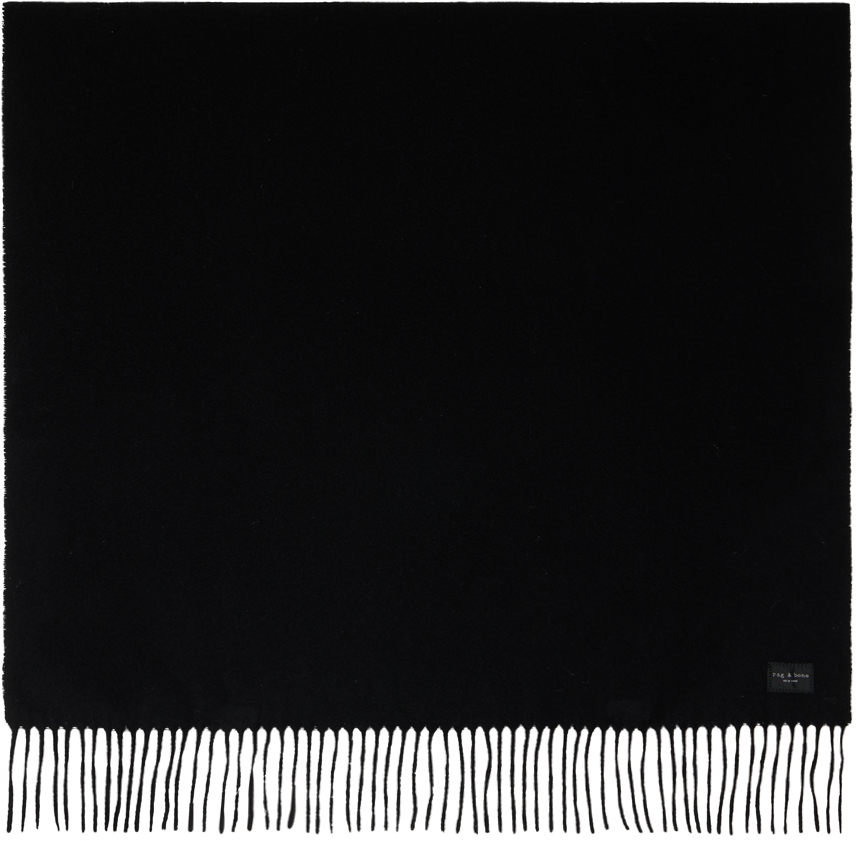 Shop Rag & Bone Black Addison Scarf