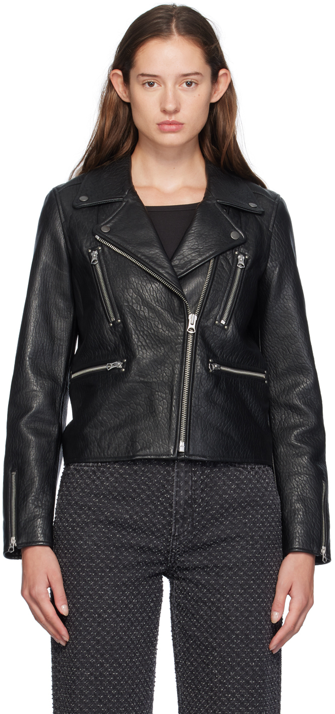 Shop Rag & Bone Black Arrow Leather Jacket