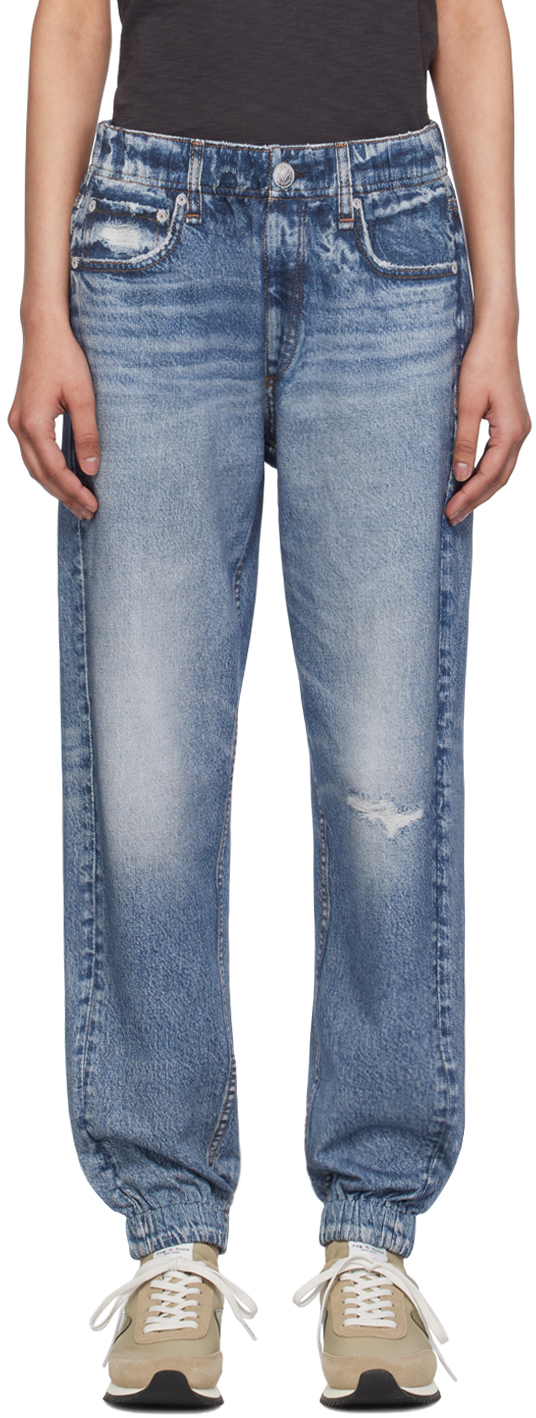 Shop Rag & Bone Blue Miramar Jogger Jeans In Lynn