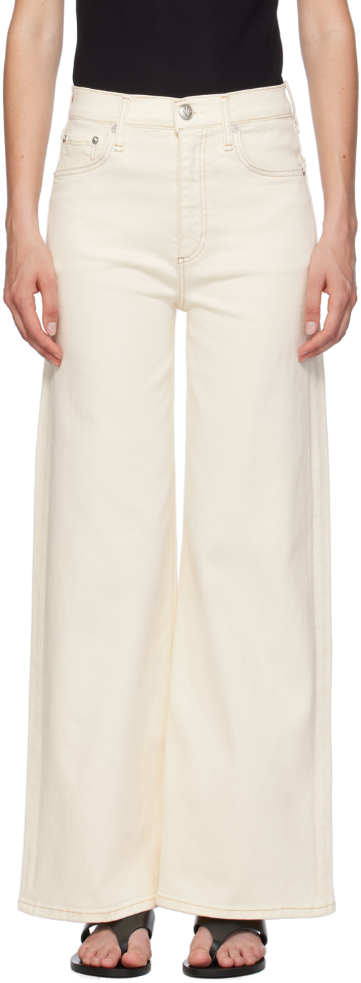 Off-White Sofie Ankle Wide-Leg Jeans