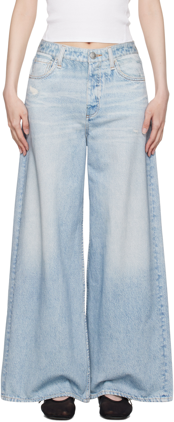 Blue Miramar Sofie Ankle Wide-Leg Trousers