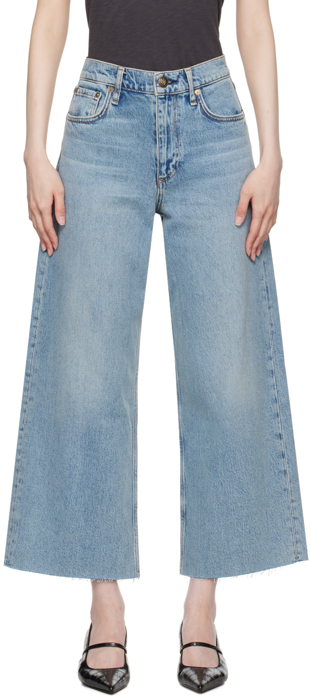 Blue Andi Ankle Wide-Leg Jeans