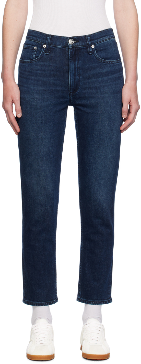 Shop Rag & Bone Blue Wren Ankle Slim Jeans In Ella