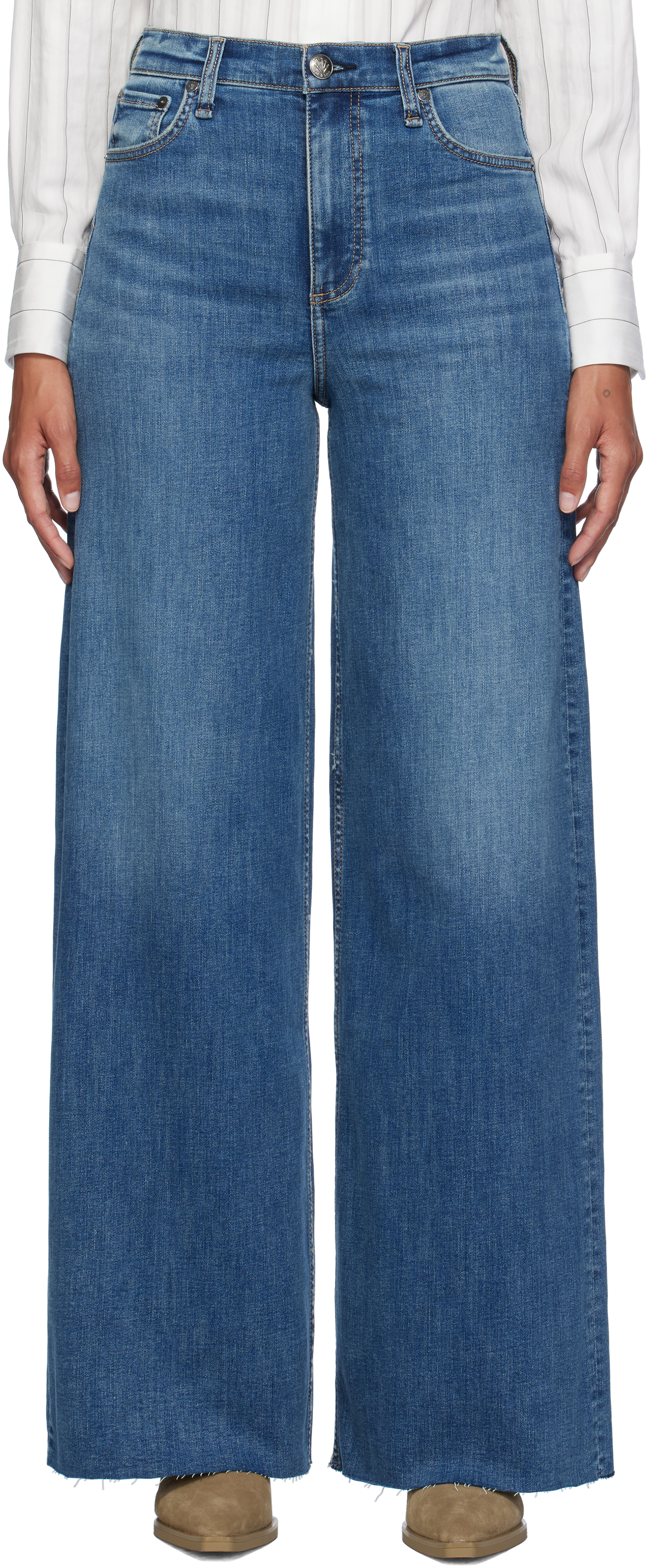 Blue Flexi Sofie Wide-Leg Jeans