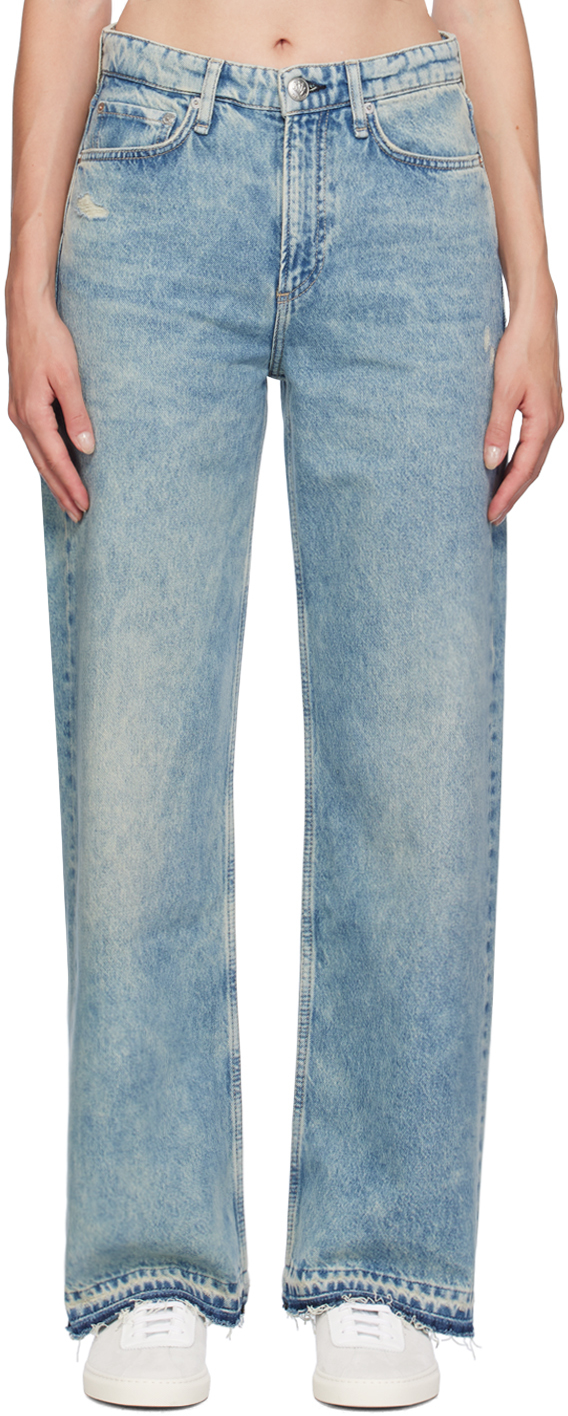 Blue Logan Wide-Leg Jeans