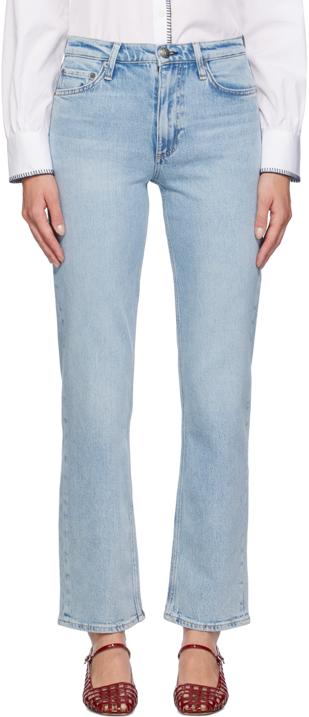 Blue Harlow Full Length Straight Jeans