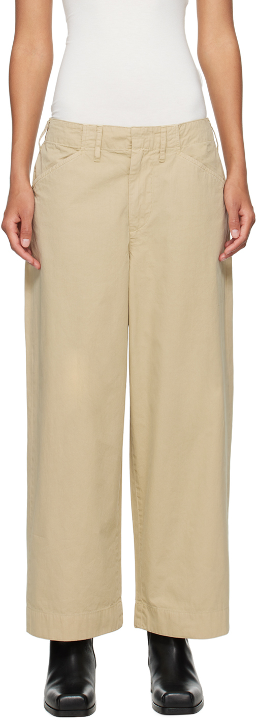 Rag & Bone Beige Banks Trousers In Khaki