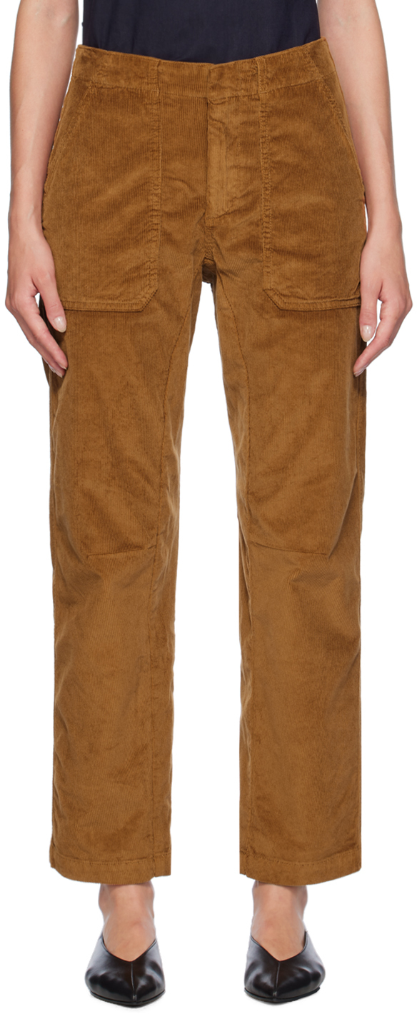 Rag & Bone Tan Leyton Trousers In Chestnut