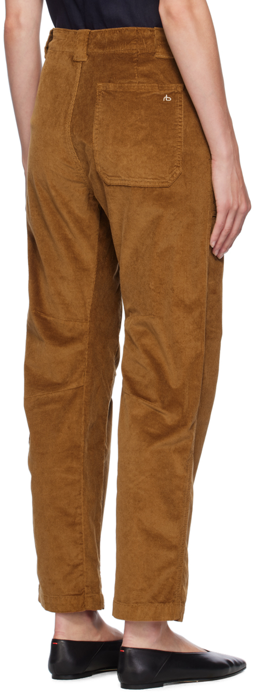 Rag & Bone Tan Leyton Trousers In Chestnut