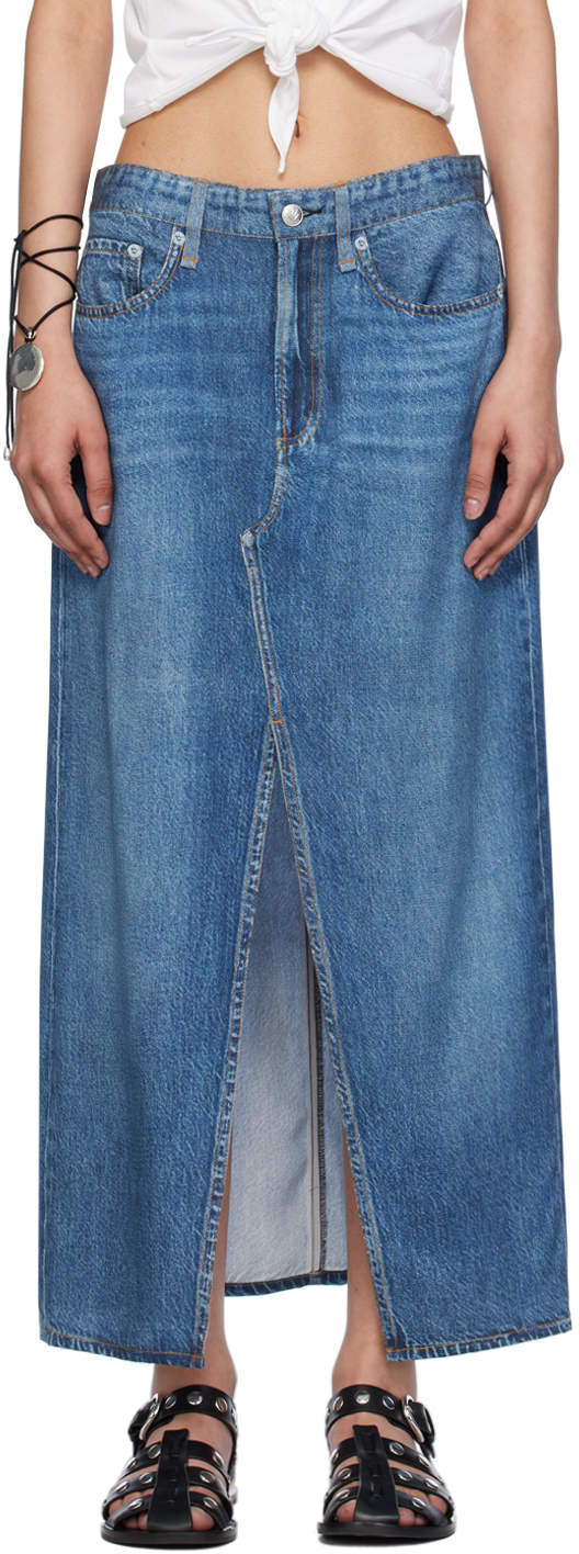 Blue Miramar Clara Midi Skirt