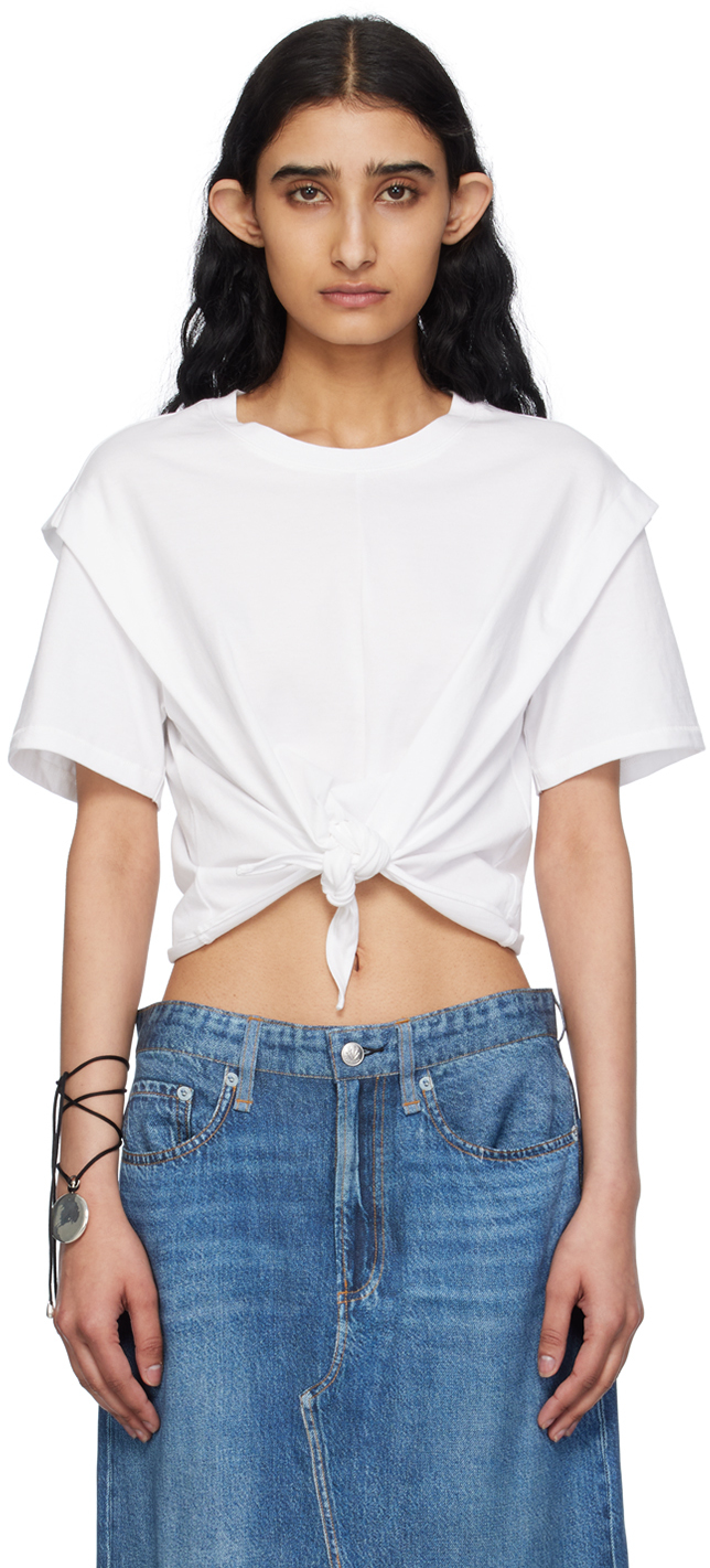 Mica Rag And Bone Graphic Tee White Mica Tie T-Shirt By Rag Bone