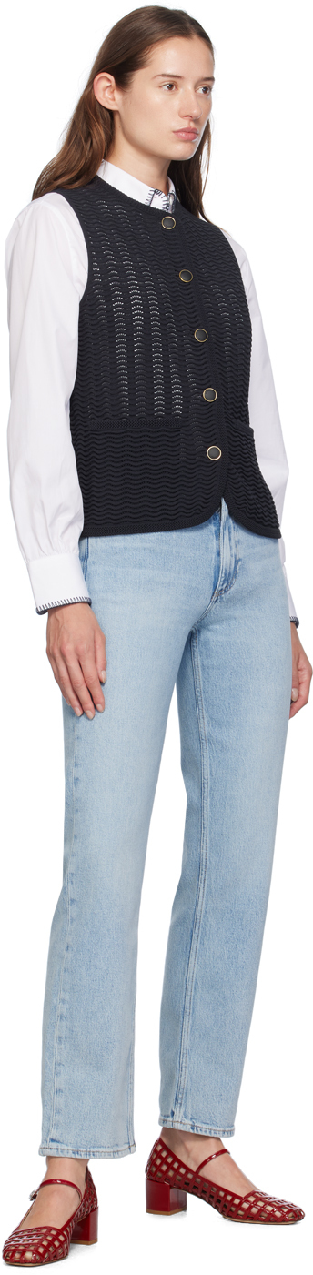 Rag & Bone Navy Elisa Vest In Salute