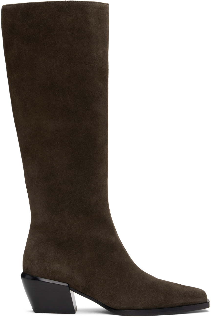 Brown Joni Knee High Tall Boots