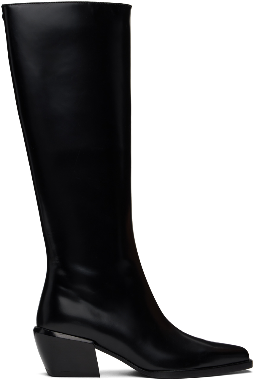 Black Joni Knee High Tall Boots