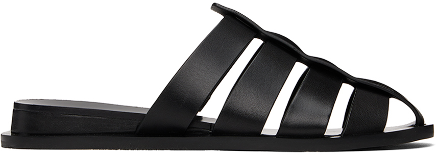 Shop Rag & Bone Black Beau Fisherman Slides