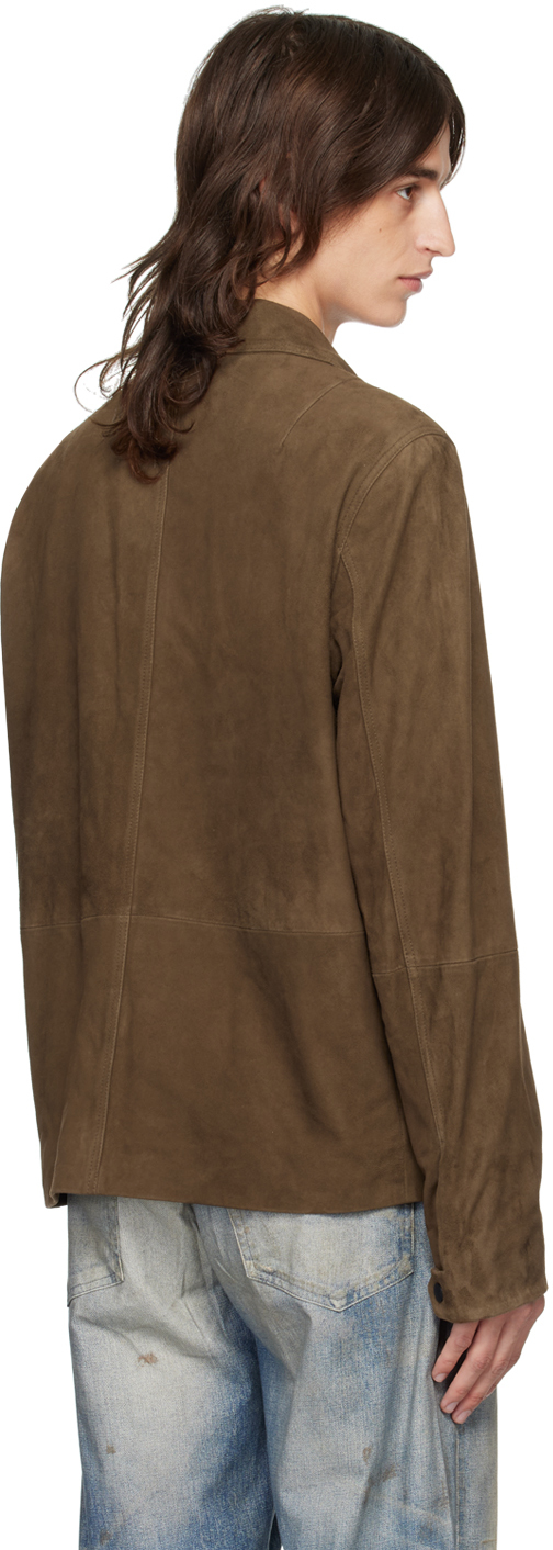Rag & Bone Brown Melrose Suede Jacket In Dkbrw