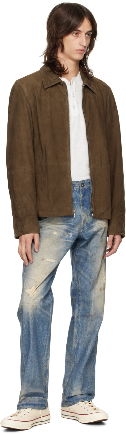 Rag & Bone Brown Melrose Suede Jacket In Dkbrw