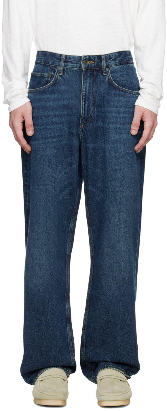 Shop Rag & Bone Blue Fit 4 Straight Jeans In Raph