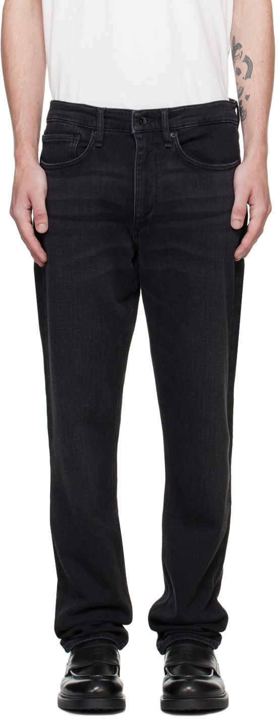 Shop Rag & Bone Black Fit 2 Slim Jeans In Washed Bla