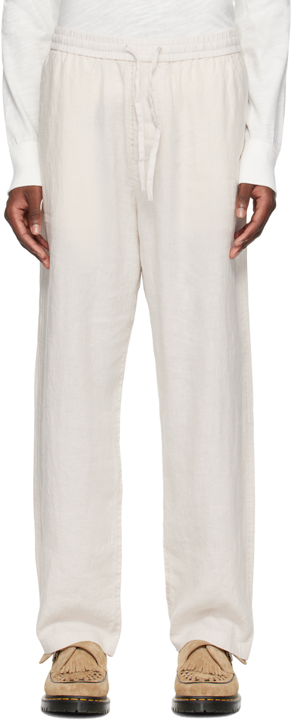Shop Rag & Bone Off-white Bradford Trousers In Ltgrey