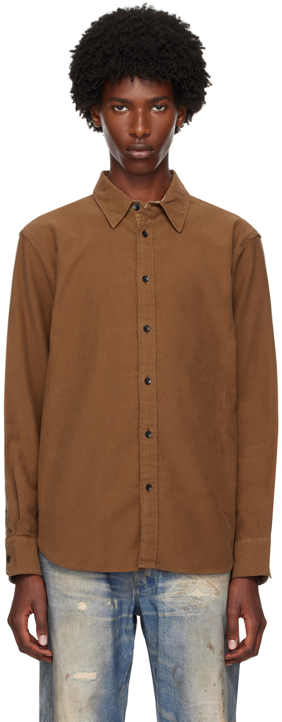 Shop Rag & Bone Tan Finch Shirt In Chocolate