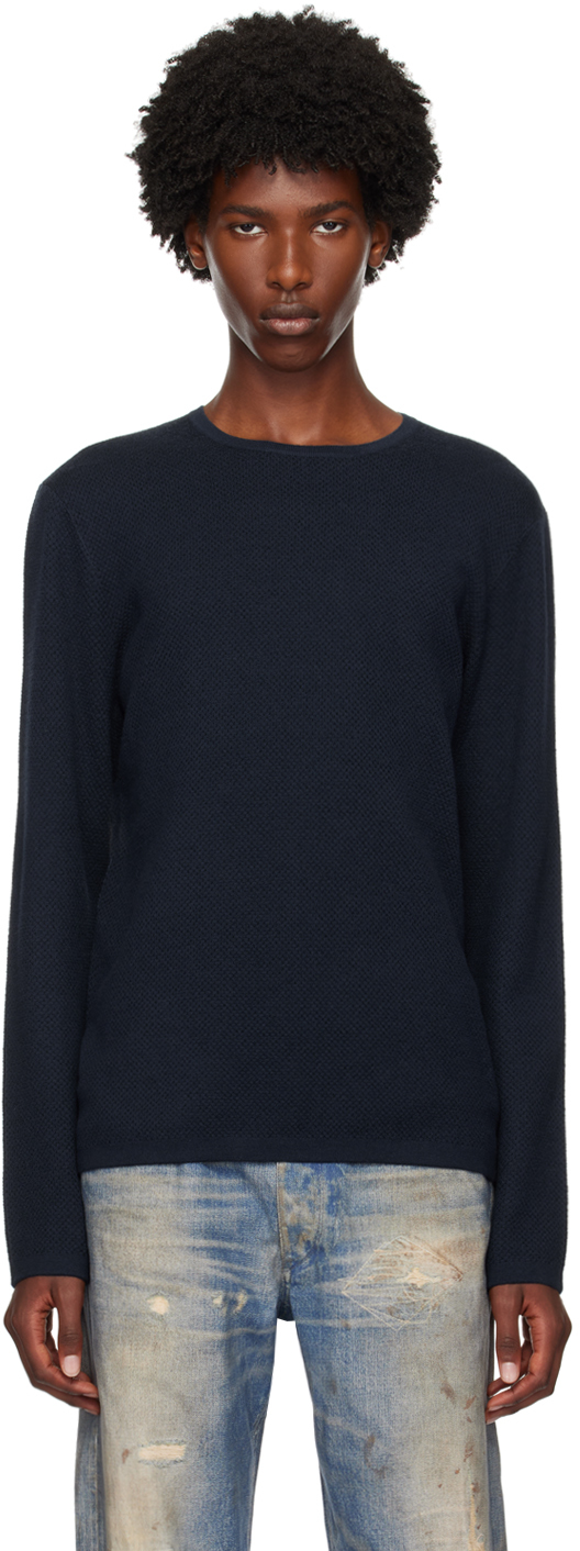 Shop Rag & Bone Navy Bennet Sweater