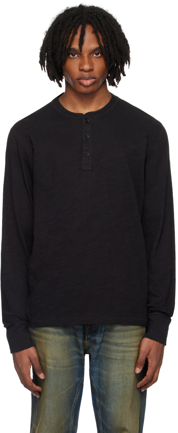 Black Classic Flame Henley