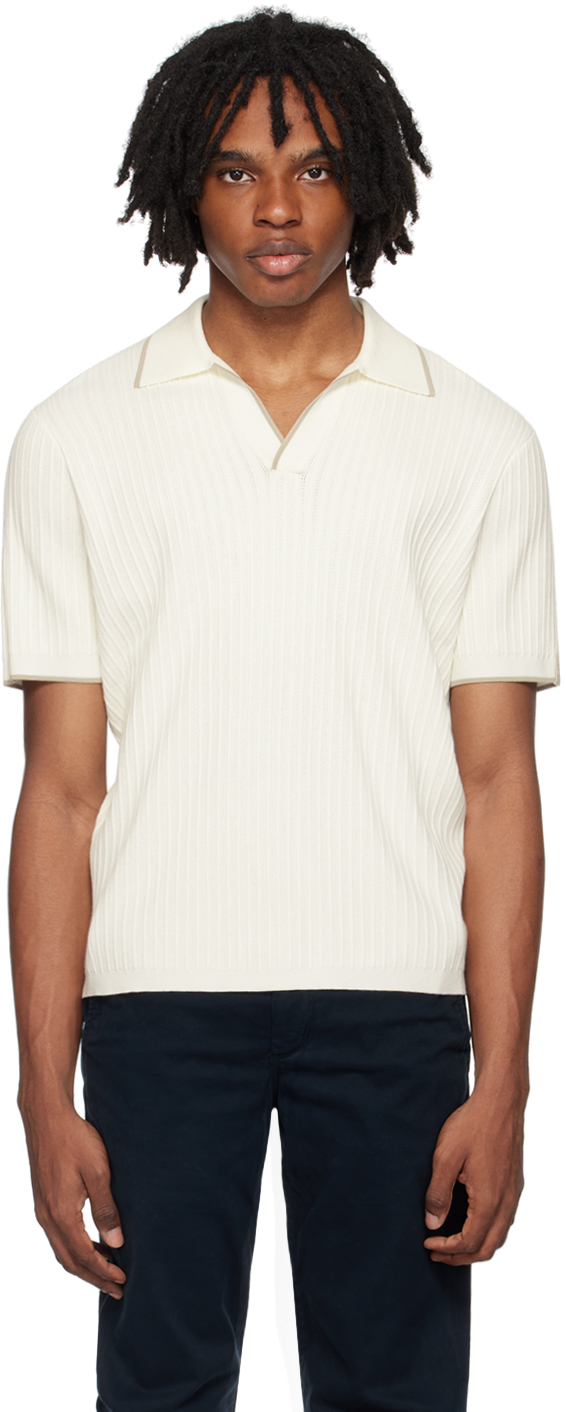 Shop Rag & Bone Off-white Harbor Polo In Ivory