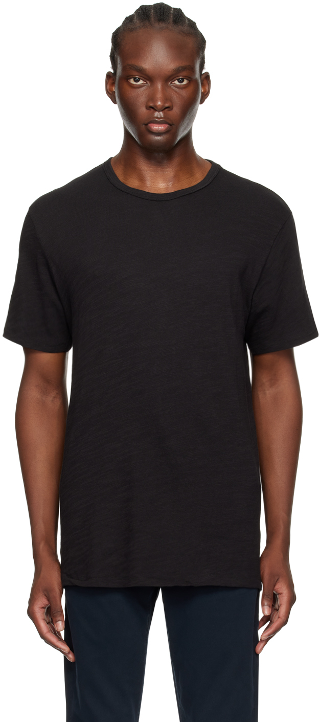 Shop Rag & Bone Black Classic Flame T-shirt In Jetblk