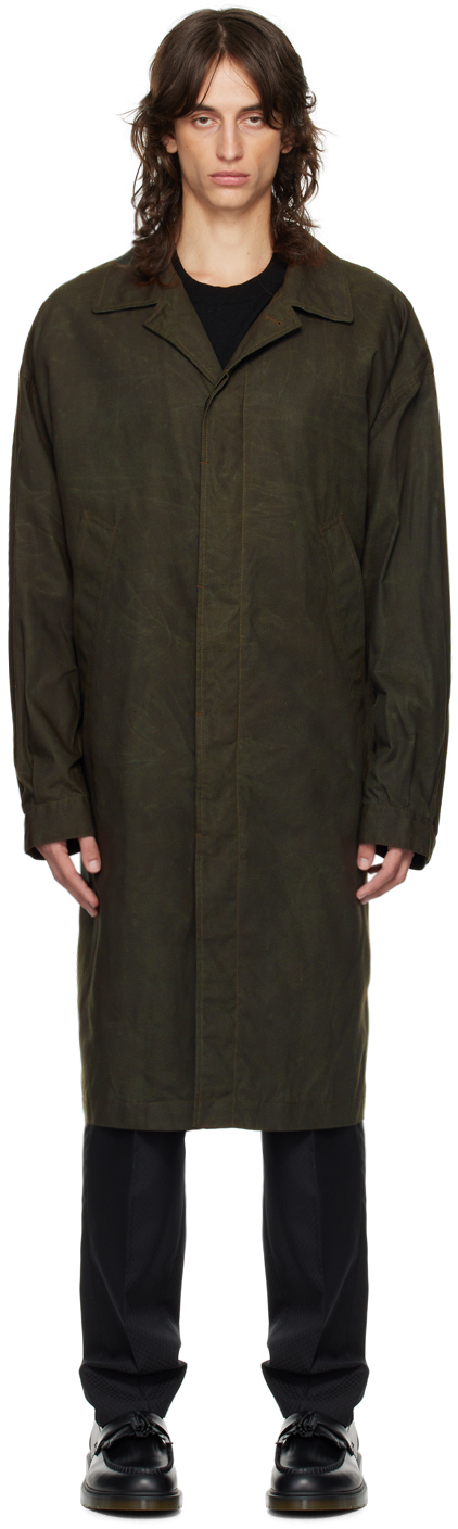 Khaki Spread Collar Jacket