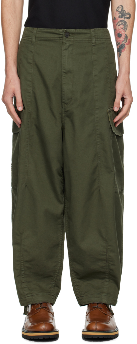 Khaki Cotton Cargo Pants