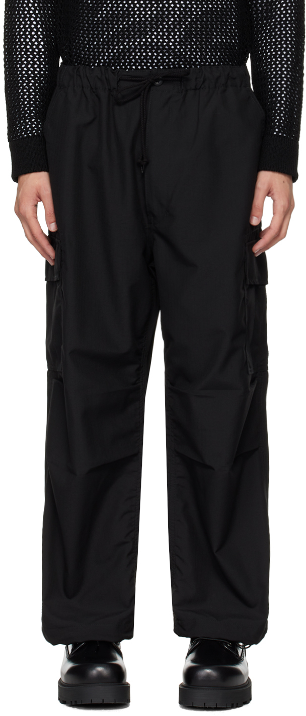 Black Drawstring Cargo Pants