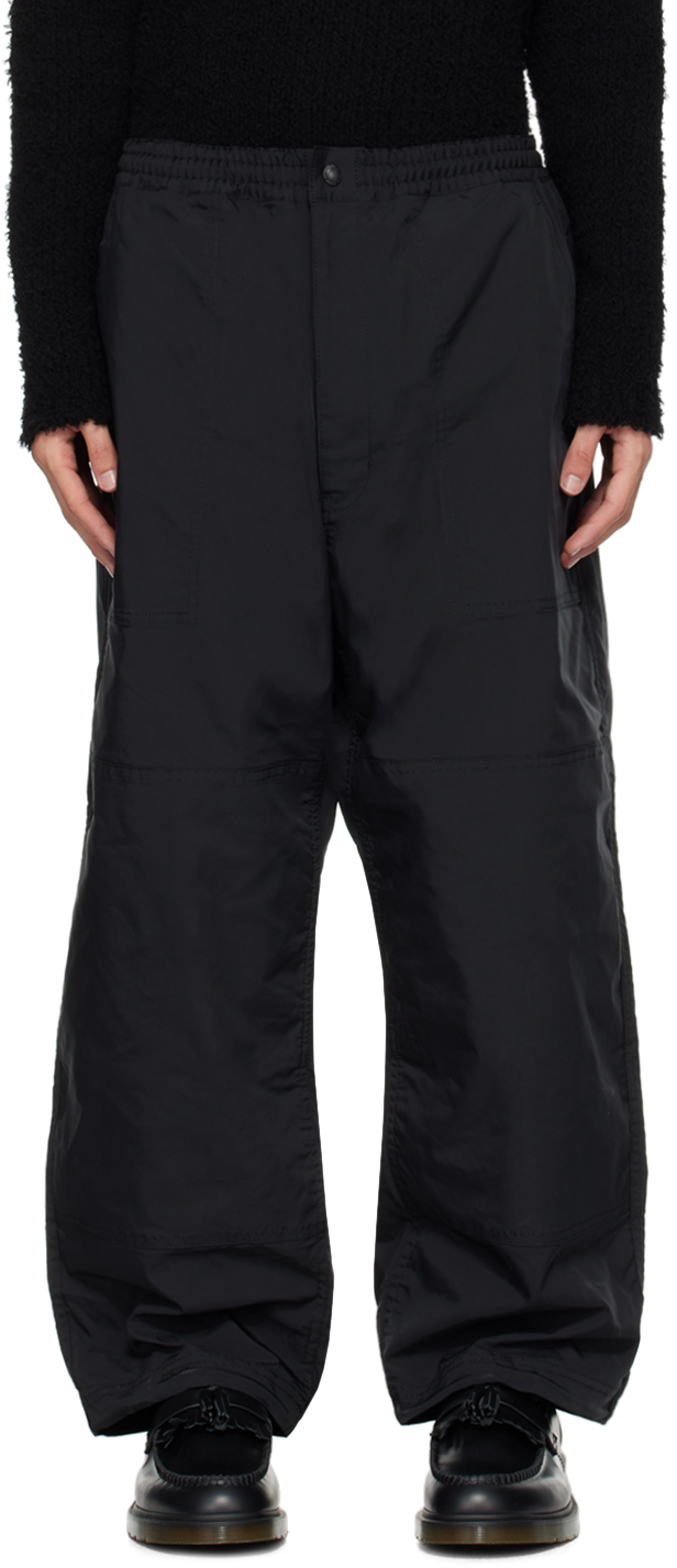 Shop Comme Des Garçons Homme Deux Black Drawstring Trousers In 1 Black