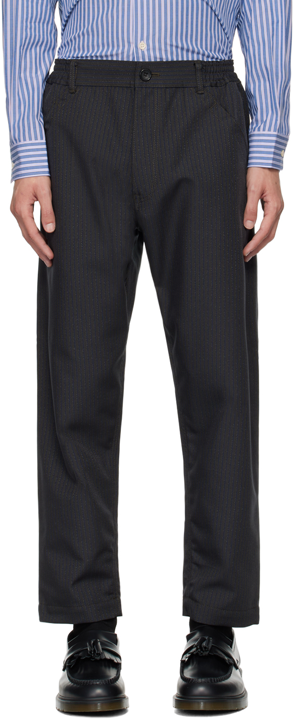 Brown Pinstripe Trousers