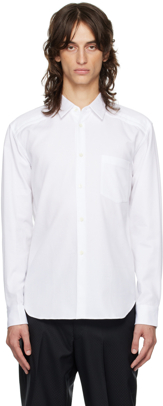 White Cotton Piqué Shirt