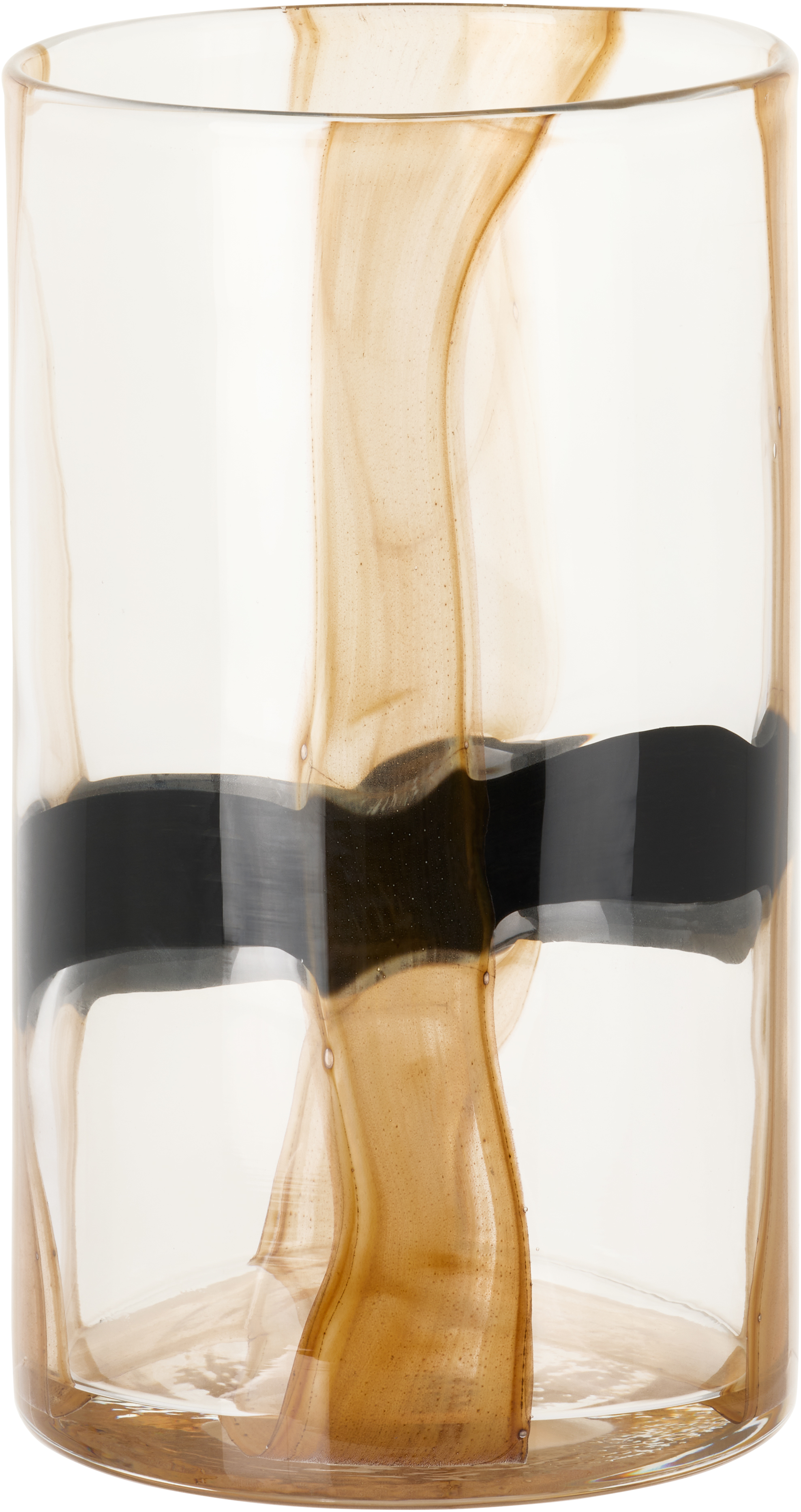 The Conran Shop Black & Tan Serenity Column Vase, 25 Cm In Escapism Vase