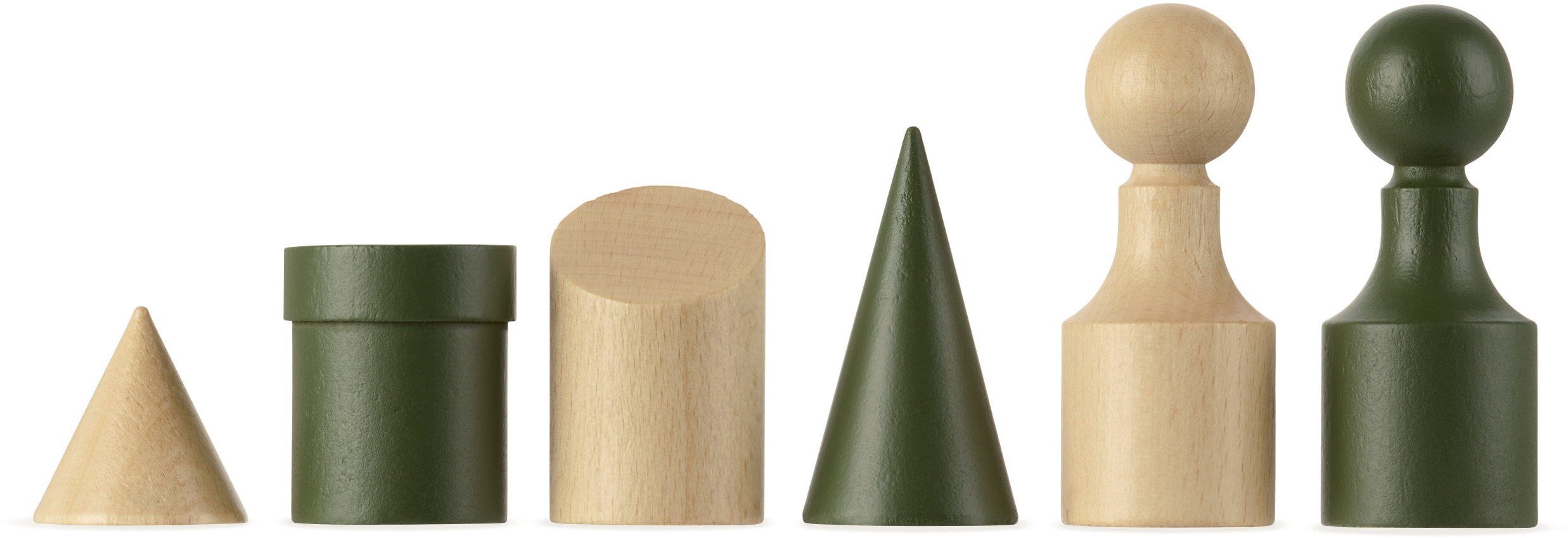 THE CONRAN SHOP GREEN & OFF-WHITE MILOS CHESS SET