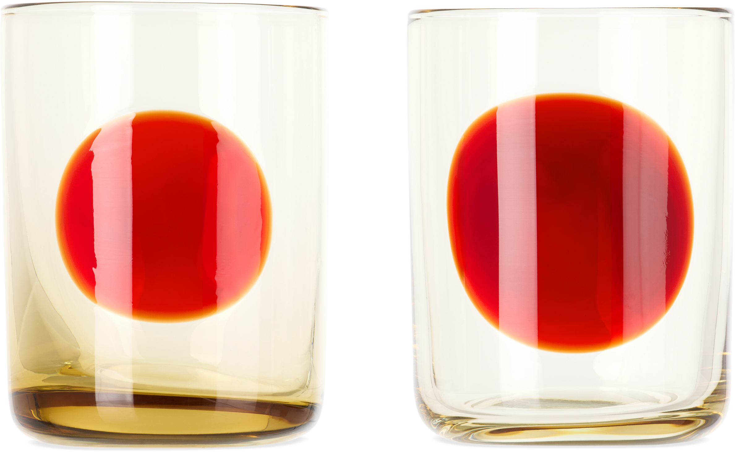 The Conran Shop Yellow & Red Dot Tumbler Set In Multi