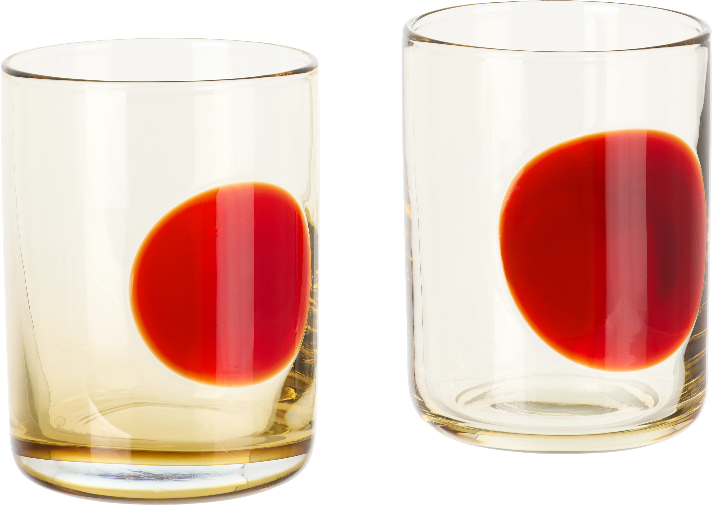 The Conran Shop Yellow & Red Dot Tumbler Set In Multi