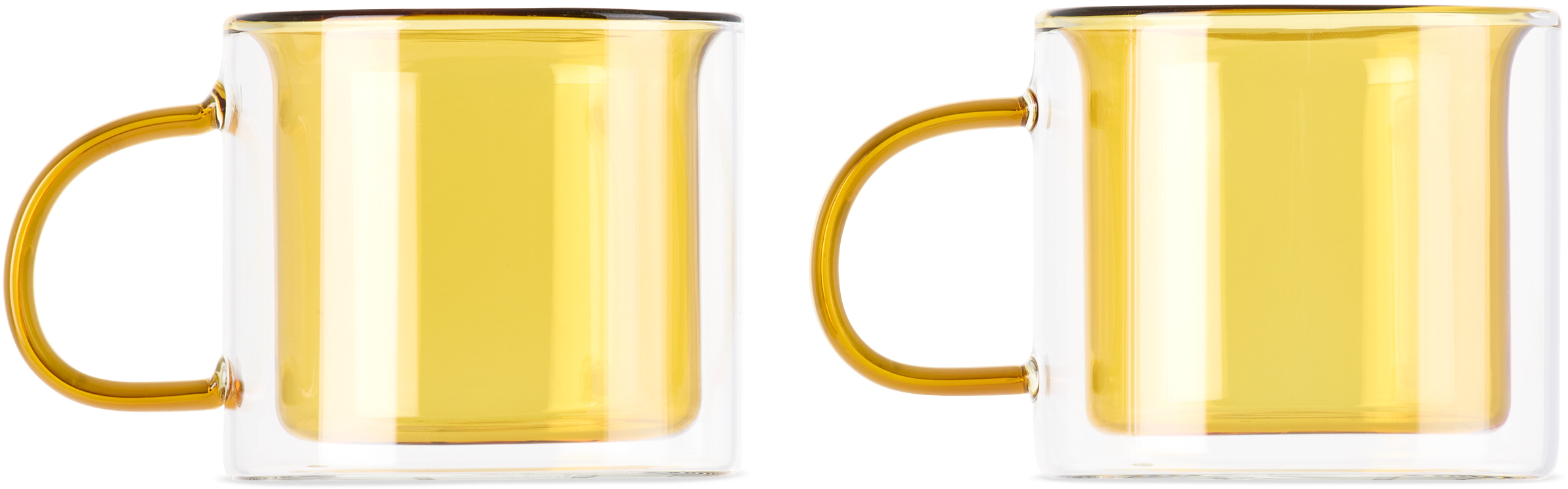 The Conran Shop Yellow Oslo Mug Set In Yellow