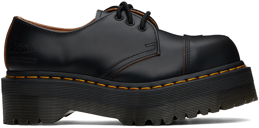 Black Dr. Martens Edition 1461 Quad Derbys by MadeMe on Sale Black Dr. Martens Edition 1461 Quad Derbys by MadeMe on Sale