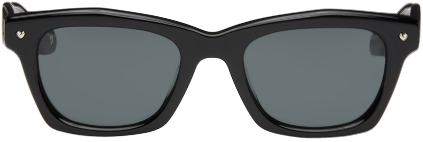 Shop Bonnie Clyde Black Room Service Sunglasses In Black & Black Lens
