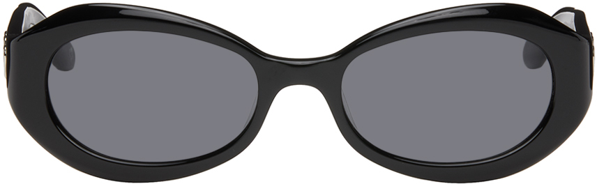 Shop Bonnie Clyde Black Xoxox2 Sunglasses In Black & Black Lens