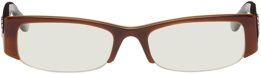 Shop Bonnie Clyde Brown Eq100 Sunglasses In Layered Brown Tortoi