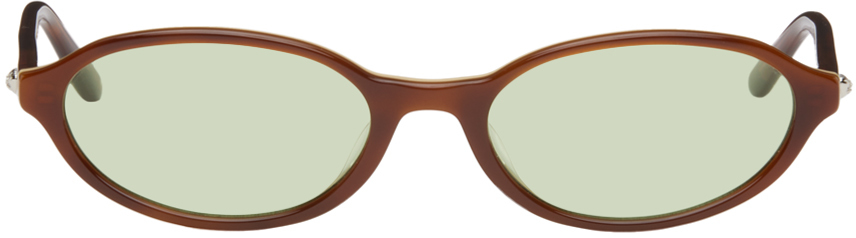 Shop Bonnie Clyde Brown Baby Sunglasses In Layered Brown Tortoi