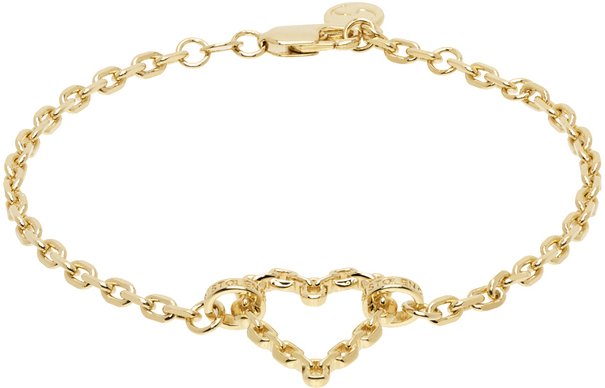 Gold Chain Heart Bracelet