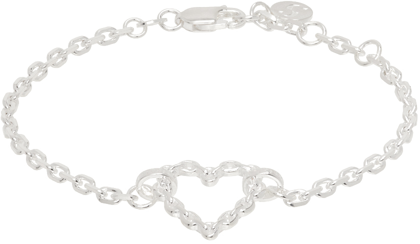 Silver Chain Heart Bracelet